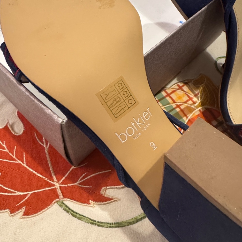 Botkier Navy Sandals with Red Detailing - Picture 6 of 6